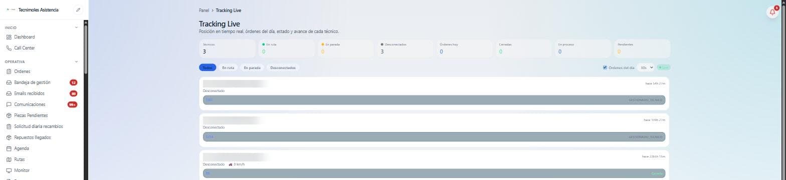 software SAT en Badajoz con rutas y órdenes