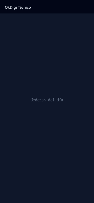 Captura de la bandeja del día en OK DigiSaaS